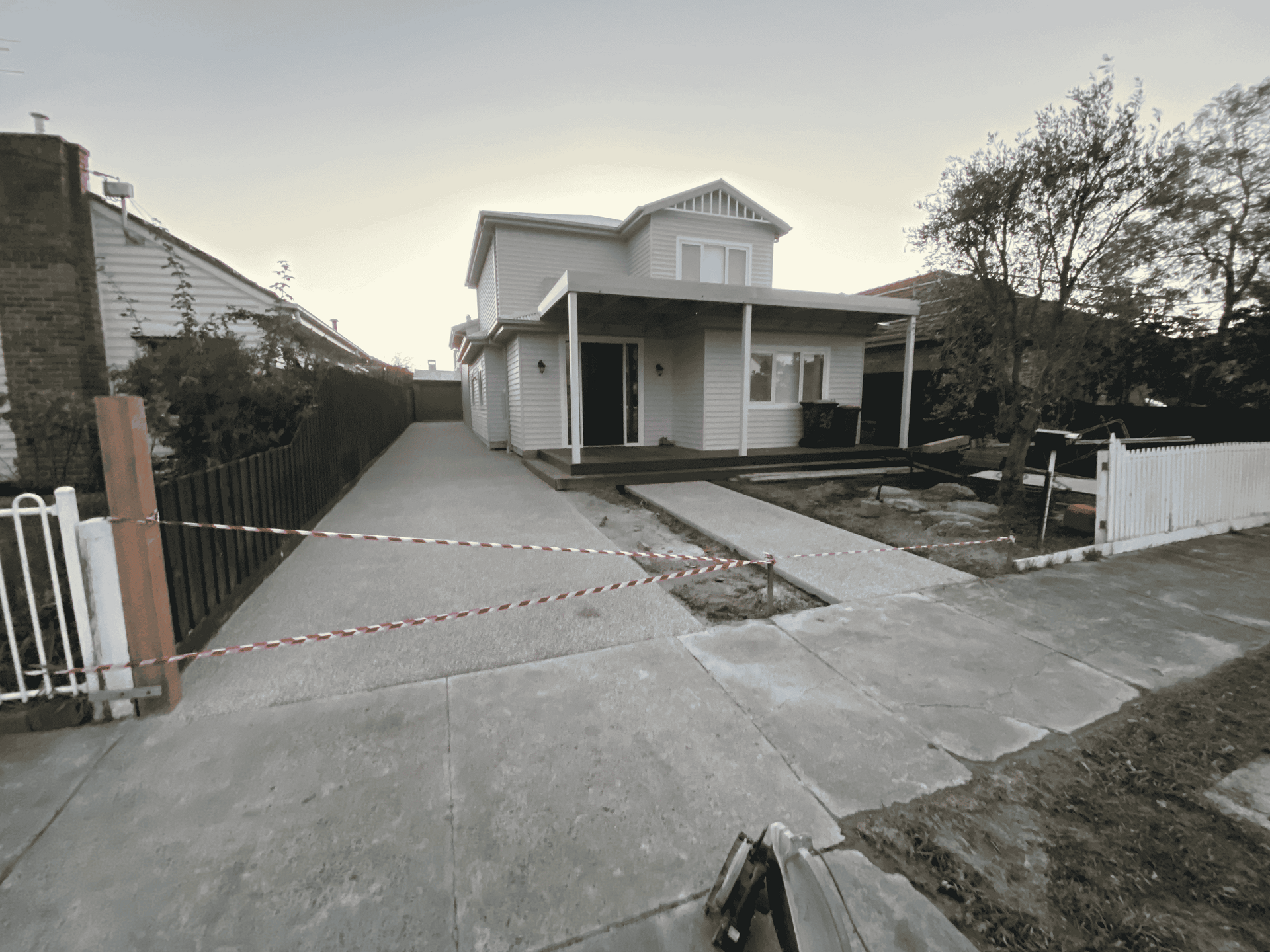 Bullscapes Landscape Construction concrete driveway and front path installation in Melbourne
