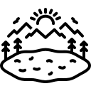pool landscaping icon